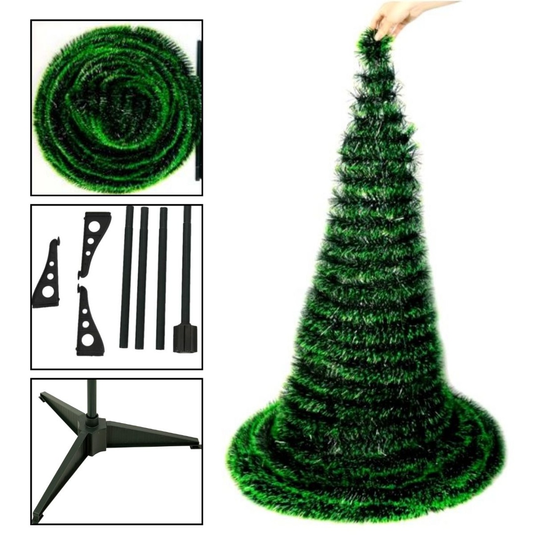 Πτυσσόμενο Χριστουγεννιάτικο Δέντρο 1,5m που Στήνεται σε 1 Λεπτό & Διπλώνει Πτυσσόμενο Χριστουγεννιάτικο Δέντρο 1,5m που Στήνεται σε 1 Λεπτό & Διπλώνει