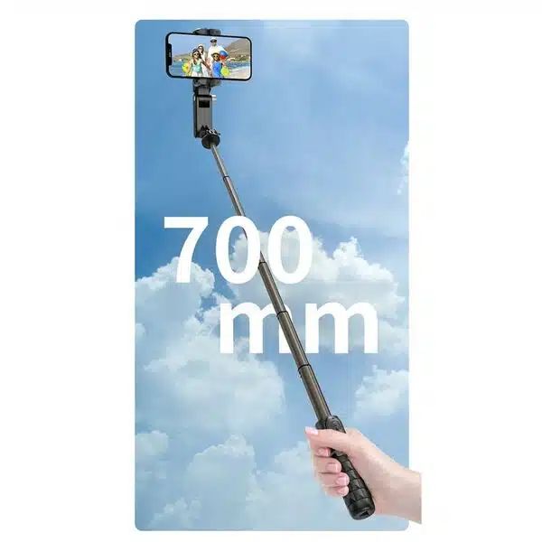 Πτυσσόμενος Σταθεροποιητής Κινητού - Gimbal - Τρίποδο - Selfie Stick με Ενσωματωμένο & Αποσπώμενο Bluetooth Χειριστήριο και 3 Επιλογές Φωτισμού Andowl Μαύρο Πτυσσόμενος Σταθεροποιητής Κινητού - Gimbal - Τρίποδο - Selfie Stick με Ενσωματωμένο & Αποσπώμενο Bluetooth Χειριστήριο και 3 Επιλογές Φωτισμού Andowl Μαύρο