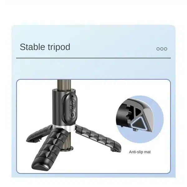 Πτυσσόμενος Σταθεροποιητής Κινητού - Gimbal - Τρίποδο - Selfie Stick με Ενσωματωμένο & Αποσπώμενο Bluetooth Χειριστήριο και 3 Επιλογές Φωτισμού Andowl Μαύρο Πτυσσόμενος Σταθεροποιητής Κινητού - Gimbal - Τρίποδο - Selfie Stick με Ενσωματωμένο & Αποσπώμενο Bluetooth Χειριστήριο και 3 Επιλογές Φωτισμού Andowl Μαύρο