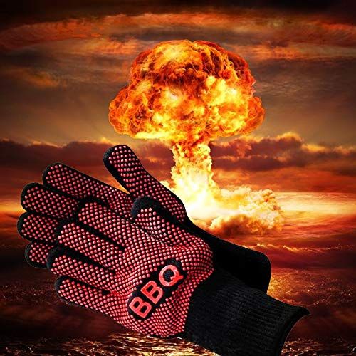 Πυρίμαχα Αντιολισθητικά Γάντια Ψησίματος για Υψηλές Θερμοκρασίες - Σετ 2 τμχ Μαύρα - Κατάλληλα για Ψήσιμο Πυρίμαχα Αντιολισθητικά Γάντια Ψησίματος για Υψηλές Θερμοκρασίες - Σετ 2 τμχ Μαύρα - Κατάλληλα για Ψήσιμο