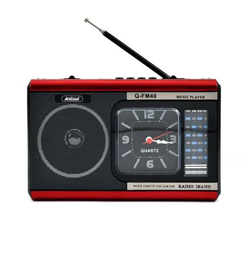 Ραδιόφωνο με Ρολόι ,Ηχείο Bluetooth, Φακό,Mp3 Player και Αναλογικό Χειρισμό Andowl Κόκκινο-Μαύρο Ραδιόφωνο με Ρολόι ,Ηχείο Bluetooth, Φακό,Mp3 Player και Αναλογικό Χειρισμό Andowl Κόκκινο-Μαύρο