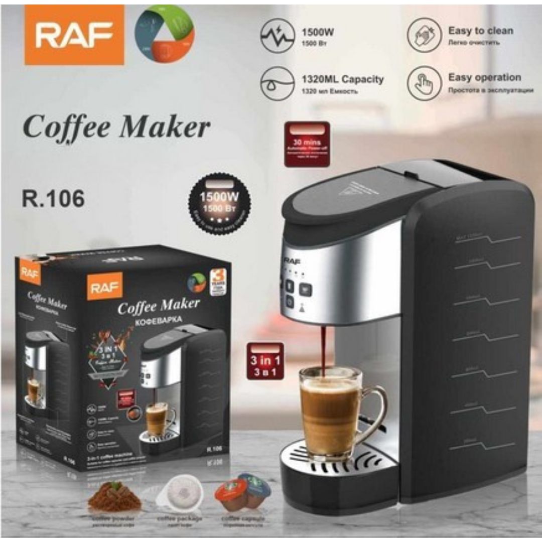 RAF 3 σε 1 Καφετιέρα Φίλτρου & Espresso - Συμβατότητα με Κάψουλες RAF 3 σε 1 Καφετιέρα Φίλτρου & Espresso - Συμβατότητα με Κάψουλες