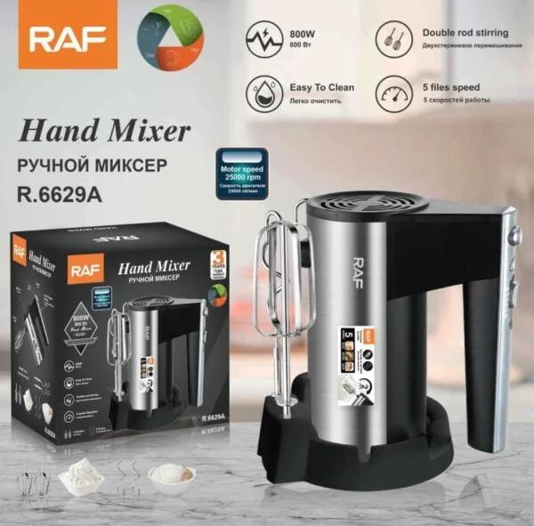 RAF Επιτράπεζιος Ηλεκτρικός Αναδευτήρας-Mixer Χειρός 800W με 5 Ταχύτητες και Λειτουργία Turbo RAF Επιτράπεζιος Ηλεκτρικός Αναδευτήρας-Mixer Χειρός 800W με 5 Ταχύτητες και Λειτουργία Turbo