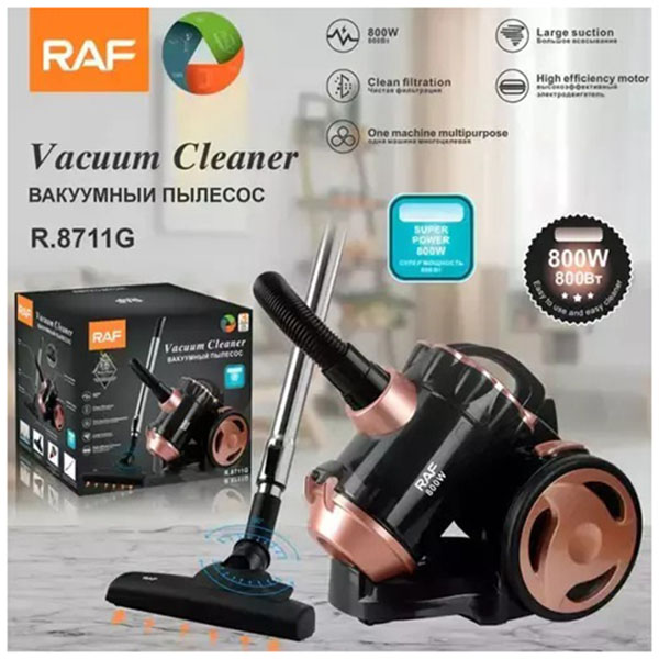 RAF Ηλεκτρική σκούπα 800W με Κάδο 2L Μαύρη RAF Ηλεκτρική σκούπα 800W με Κάδο 2L Μαύρη