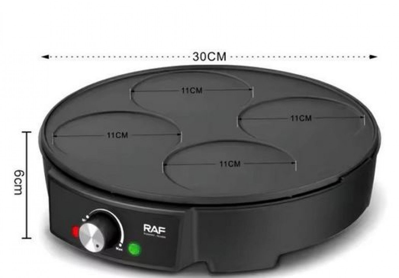 RAF Ηλεκτρική Συσκευή για Pancakes 1200W με 4 Θέσεις και Αντικολλητικές Πλάκες RAF Ηλεκτρική Συσκευή για Pancakes 1200W με 4 Θέσεις και Αντικολλητικές Πλάκες