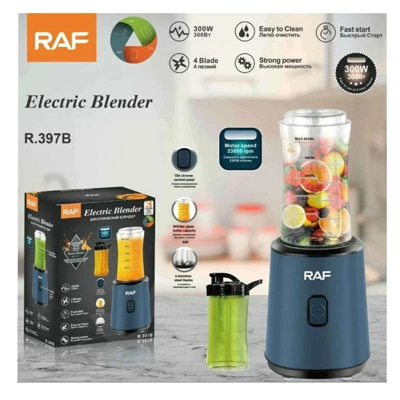 RAF Ηλεκτρικό Μπλέντερ 600ml για Smoothies και Σούπες 300W RAF Ηλεκτρικό Μπλέντερ 600ml για Smoothies και Σούπες 300W
