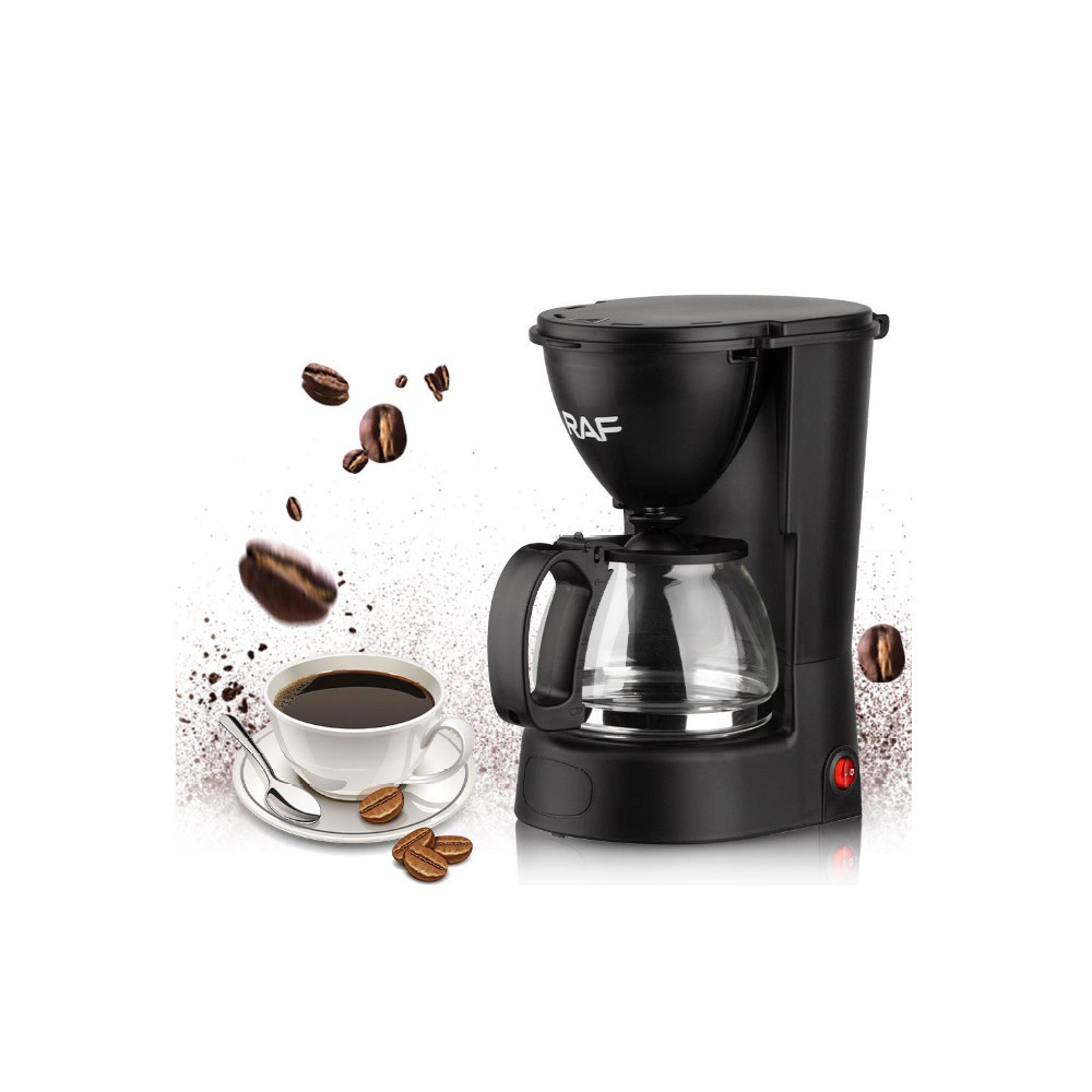 RAF Καφετιέρα Φίλτρου Γαλλικού Καφέ για 6 Φλυτζάνια 650W Μαύρη RAF Καφετιέρα Φίλτρου Γαλλικού Καφέ για 6 Φλυτζάνια 650W Μαύρη