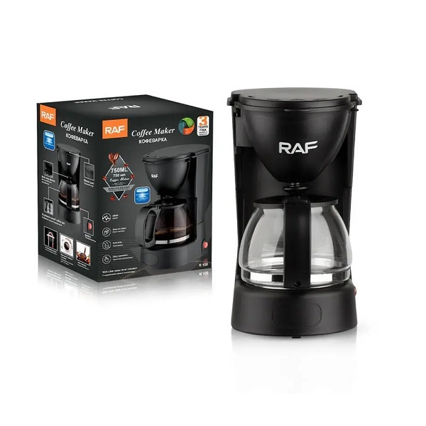 RAF Καφετιέρα Φίλτρου Γαλλικού Καφέ για 6 Φλυτζάνια 650W Μαύρη RAF Καφετιέρα Φίλτρου Γαλλικού Καφέ για 6 Φλυτζάνια 650W Μαύρη