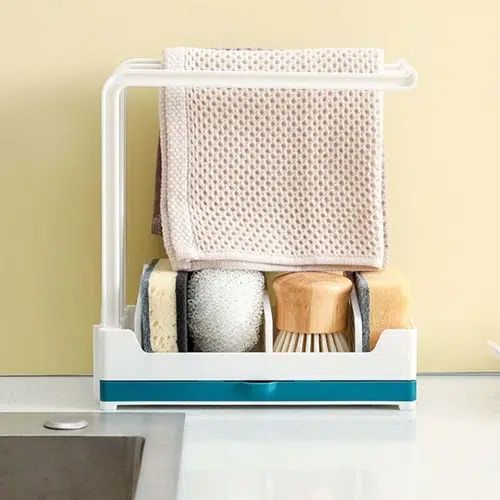 Ράφι Οργάνωσης Νεροχύτη με Βάση για Πετσέτες και Σφουγγάρια 24.5×23.5x11x6cm – Λευκό Ράφι Οργάνωσης Νεροχύτη με Βάση για Πετσέτες και Σφουγγάρια 24.5×23.5x11x6cm – Λευκό