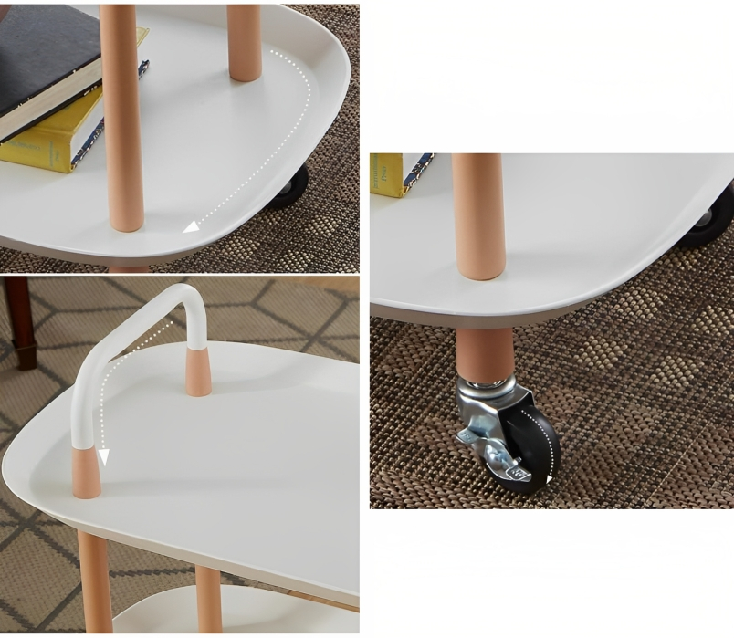 Ραφιέρα - Τρόλεϊ Κουζίνας 3 Επιπέδων με Ροδάκια - Λευκό Χρώμα - 47 x 35 x 84 εκ Ραφιέρα - Τρόλεϊ Κουζίνας 3 Επιπέδων με Ροδάκια - Λευκό Χρώμα - 47 x 35 x 84 εκ