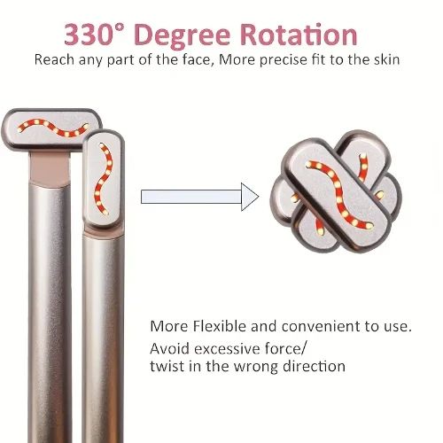 Ραβδί περιποίησης δέρματος 4 σε 1 με κόκκινο φως για το πρόσωπο, τα μάτια και το λαιμό Aσημί Ραβδί περιποίησης δέρματος 4 σε 1 με κόκκινο φως για το πρόσωπο, τα μάτια και το λαιμό Aσημί