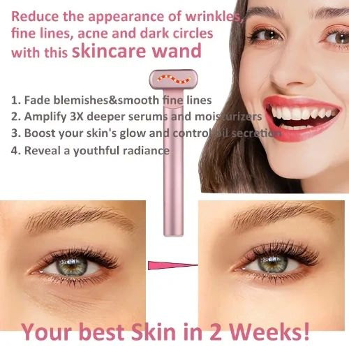 Ραβδί περιποίησης δέρματος 4 σε 1 με κόκκινο φως για το πρόσωπο, τα μάτια και το λαιμό Aσημί Ραβδί περιποίησης δέρματος 4 σε 1 με κόκκινο φως για το πρόσωπο, τα μάτια και το λαιμό Aσημί