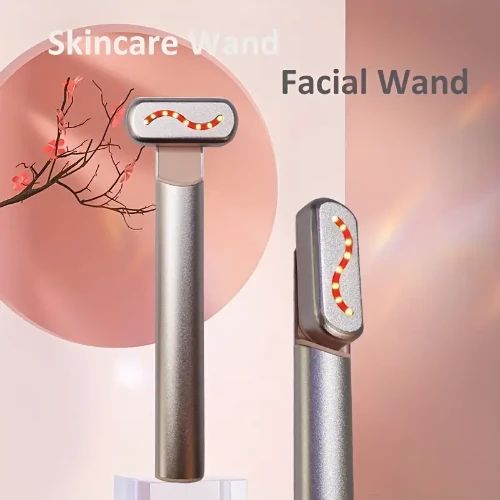 Ραβδί περιποίησης δέρματος 4 σε 1 με κόκκινο φως για το πρόσωπο, τα μάτια και το λαιμό Ροζ Χρυσό Ραβδί περιποίησης δέρματος 4 σε 1 με κόκκινο φως για το πρόσωπο, τα μάτια και το λαιμό Ροζ Χρυσό