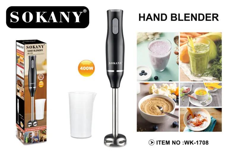 Ραβδομπλέντερ 400W με Ανοξείδωτη Ράβδο, 2 Ταχύτητες & Δοχείο Ανάμειξης SOKANY WK-1708 Ραβδομπλέντερ 400W με Ανοξείδωτη Ράβδο, 2 Ταχύτητες & Δοχείο Ανάμειξης SOKANY WK-1708