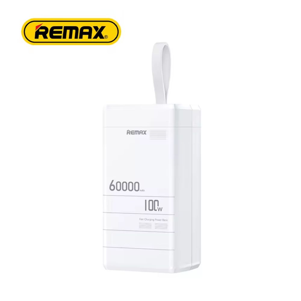 Remax Power Bank 60000mAh με Γρήγορη Φόρτιση PD100W – Λευκό Remax Power Bank 60000mAh με Γρήγορη Φόρτιση PD100W – Λευκό