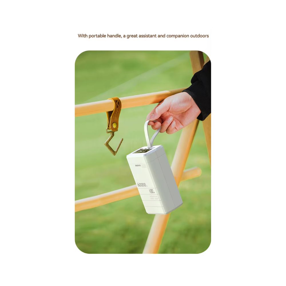 Remax Power Bank 60000mAh με Γρήγορη Φόρτιση PD100W – Λευκό Remax Power Bank 60000mAh με Γρήγορη Φόρτιση PD100W – Λευκό