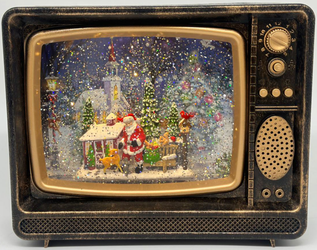 Retro Επιτραπέζια Χριστουγεννιάτικη Διακοσμητική Τηλεόραση με Φωτισμό & Μουσική - 25 x 8,8 x 20.5 - HomeTheory Retro Επιτραπέζια Χριστουγεννιάτικη Διακοσμητική Τηλεόραση με Φωτισμό & Μουσική - 25 x 8,8 x 20.5 - HomeTheory