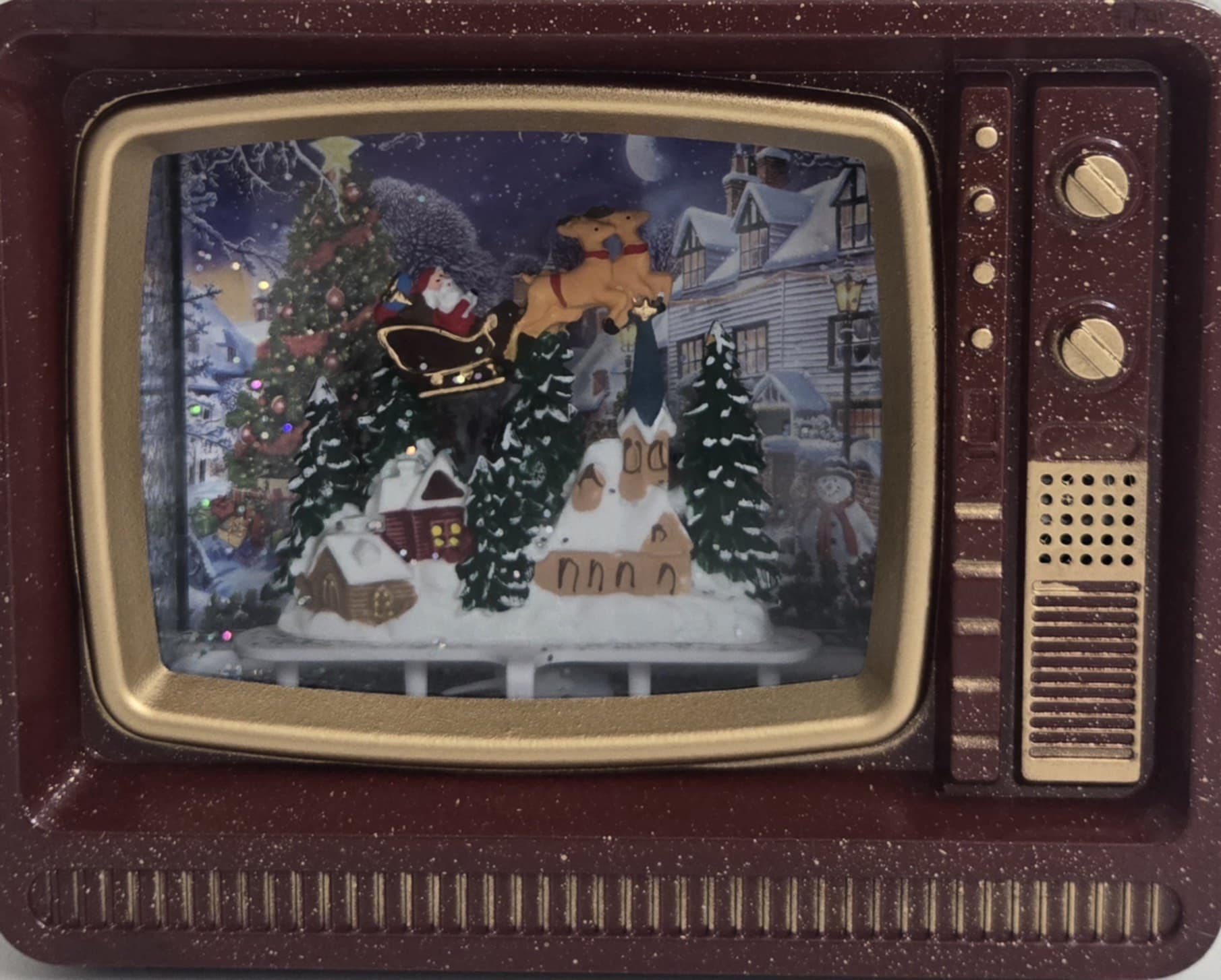 Retro Χριστουγεννιάτικη Διακοσμητική Τηλεόραση με Φωτισμό , Μουσική και Glitter-Eφέ Χιονιού Home Theory Retro Χριστουγεννιάτικη Διακοσμητική Τηλεόραση με Φωτισμό , Μουσική και Glitter-Eφέ Χιονιού Home Theory