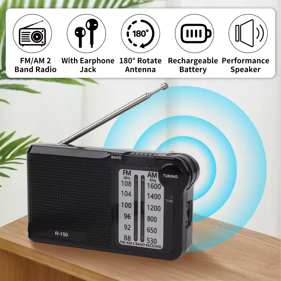 Retro Φορητό Ραδιόφωνο AM-FM - CMiK Retro Φορητό Ραδιόφωνο AM-FM - CMiK