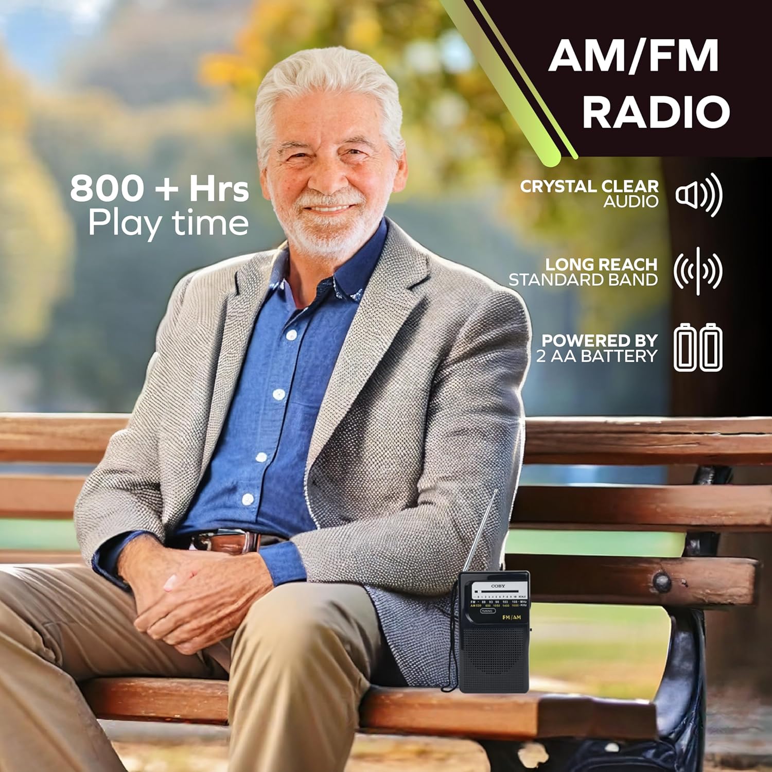 Retro Φορητό Ραδιόφωνο AM-FM Μαύρο - CMiK Retro Φορητό Ραδιόφωνο AM-FM Μαύρο - CMiK