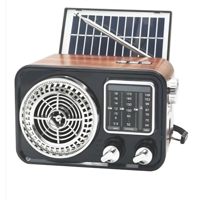 Retro Φορητό Ραδιόφωνο με Ηλιακό πάνελ και Θύρα Type-C Retro Φορητό Ραδιόφωνο με Ηλιακό πάνελ και Θύρα Type-C