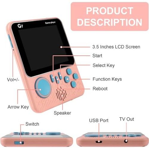 Retro G7 Ηλεκτρονική Παιδική Κονσόλα Χειρός Οθόνη 3.5