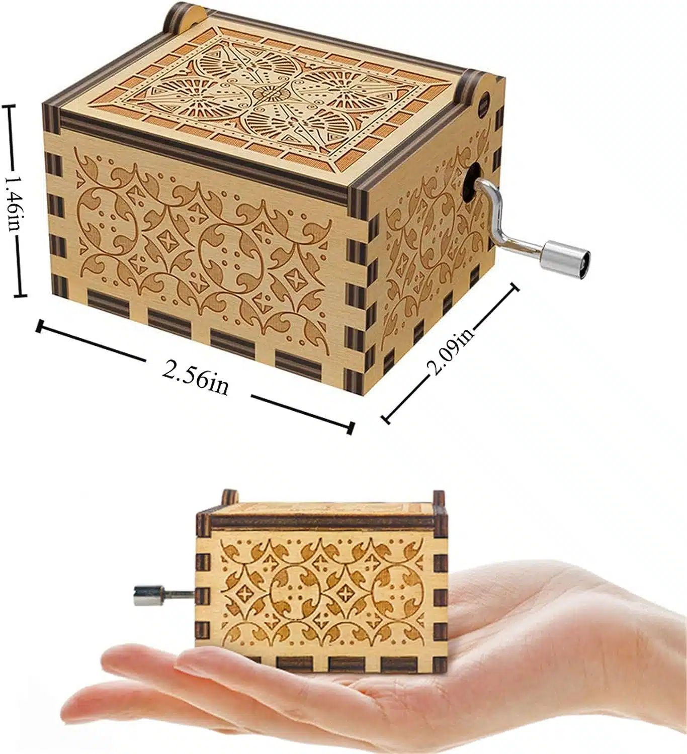 Ρετρό Ξύλινο Χειροκίνητο Μουσικό Κουτί – Happy Birthday Ρετρό Ξύλινο Χειροκίνητο Μουσικό Κουτί – Happy Birthday