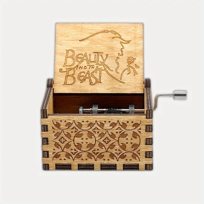 Ρετρό Ξύλινο Χειροκίνητο Μουσικό Κουτί – Η Πεντάμορφη και το Τέρας Ρετρό Ξύλινο Χειροκίνητο Μουσικό Κουτί – Η Πεντάμορφη και το Τέρας