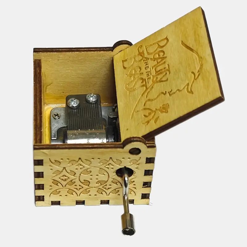 Ρετρό Ξύλινο Χειροκίνητο Μουσικό Κουτί – Η Πεντάμορφη και το Τέρας Ρετρό Ξύλινο Χειροκίνητο Μουσικό Κουτί – Η Πεντάμορφη και το Τέρας