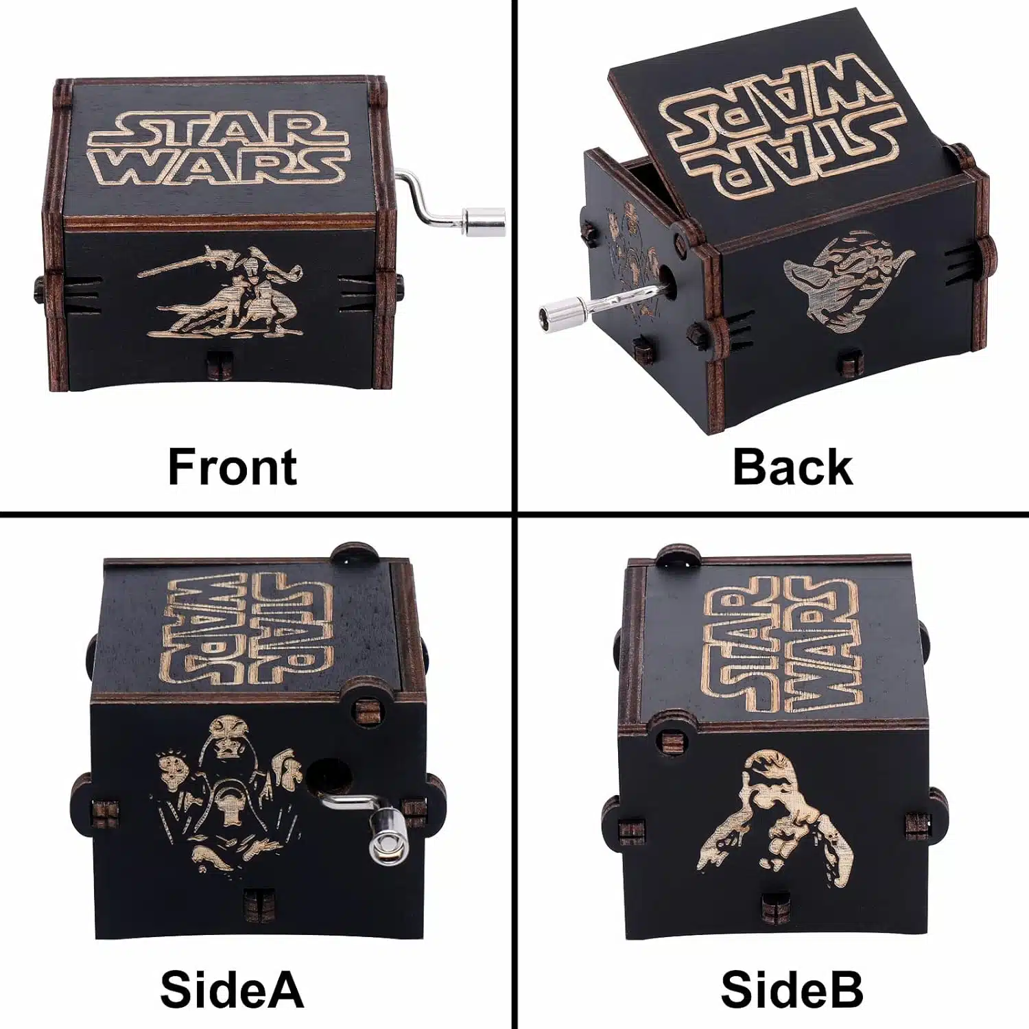 Ρετρό Ξύλινο Χειροκίνητο Μουσικό Κουτί STAR WARS με Χάραξη Μαύρο Ρετρό Ξύλινο Χειροκίνητο Μουσικό Κουτί STAR WARS με Χάραξη Μαύρο