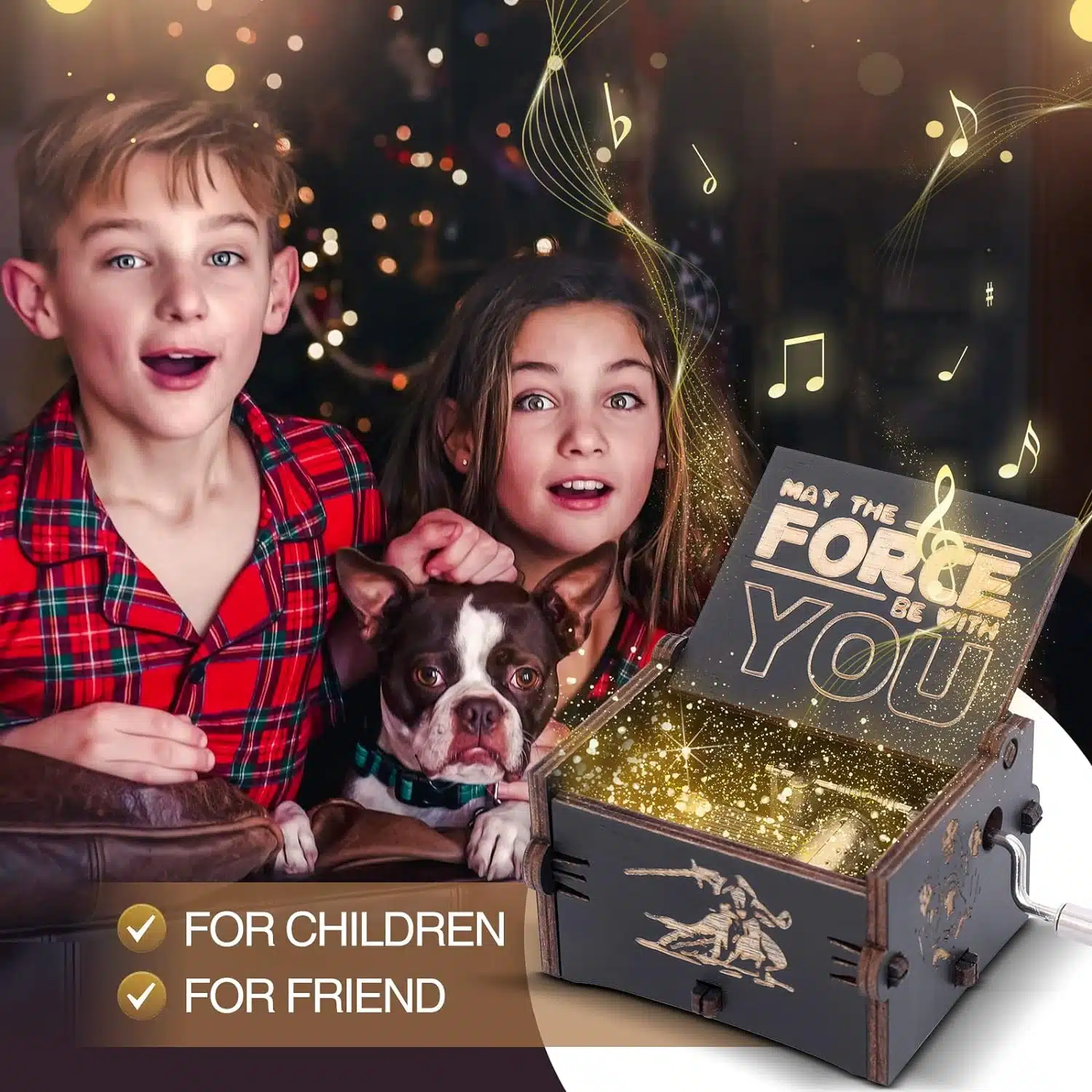 Ρετρό Ξύλινο Χειροκίνητο Μουσικό Κουτί STAR WARS με Χάραξη Μαύρο Ρετρό Ξύλινο Χειροκίνητο Μουσικό Κουτί STAR WARS με Χάραξη Μαύρο