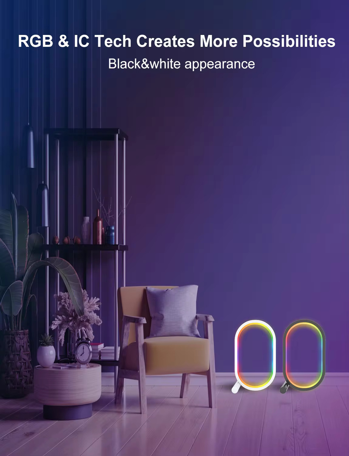 RGB LED Επιτραπέζιο Κυκλικό Φωτιστικό με Λειτουργία Μουσικής - Με Τηλεχειριστήριο, WiFi και App TUYA RGB LED Επιτραπέζιο Κυκλικό Φωτιστικό με Λειτουργία Μουσικής - Με Τηλεχειριστήριο, WiFi και App TUYA