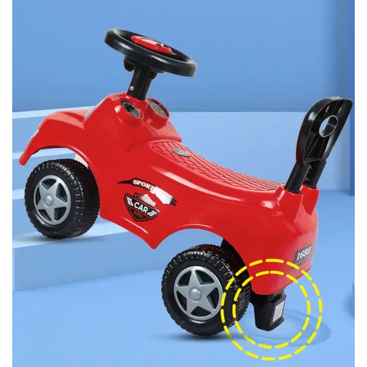 Ride On Περπατούρα Αυτοκινητάκι BC1113 με Λαβή Ώθησης & Τιμόνι Παιδικό Όχημα Κόκκινο Ride On Περπατούρα Αυτοκινητάκι BC1113 με Λαβή Ώθησης & Τιμόνι Παιδικό Όχημα Κόκκινο