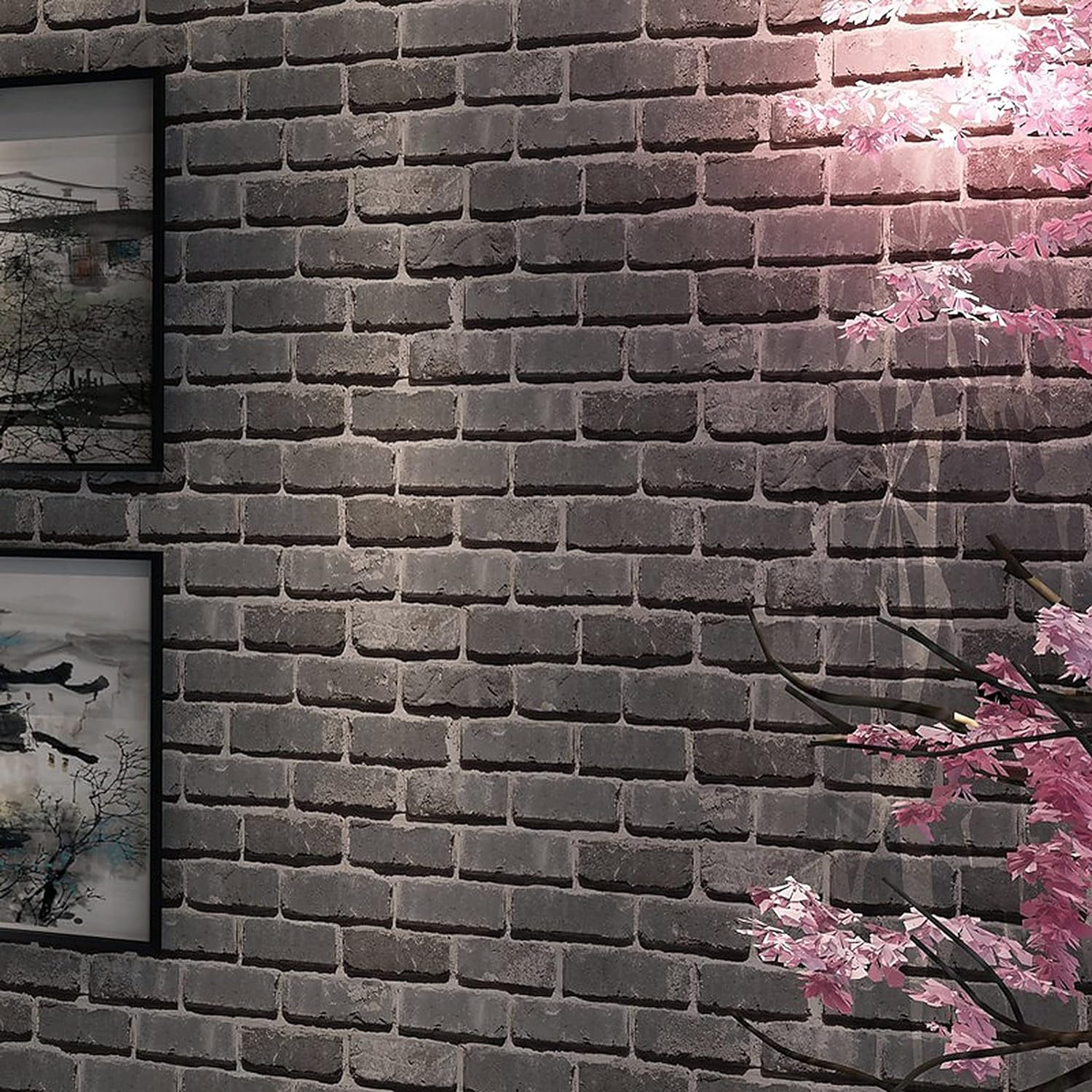 Ρολό Αδιάβροχη Αυτοκόλλητη Ταπετσαρία Τούβλα για Τοίχο και Τζάμι Σκούρο Γκρι 200x45cm Ρολό Αδιάβροχη Αυτοκόλλητη Ταπετσαρία Τούβλα για Τοίχο και Τζάμι Σκούρο Γκρι 200x45cm