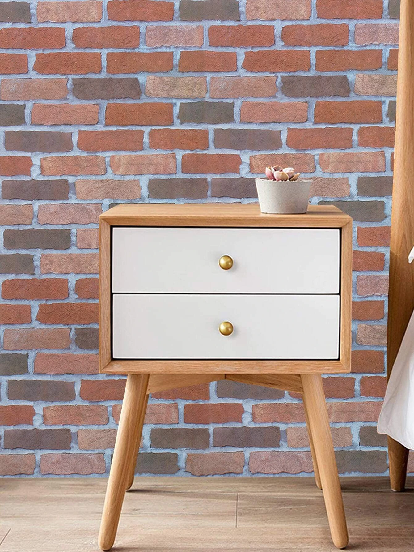 Ρολό Αυτοκόλλητη Αδιάβροχη Ταπετσαρία Τοίχου Ρετρό Τούβλο 200 x 45cm Ρολό Αυτοκόλλητη Αδιάβροχη Ταπετσαρία Τοίχου Ρετρό Τούβλο 200 x 45cm