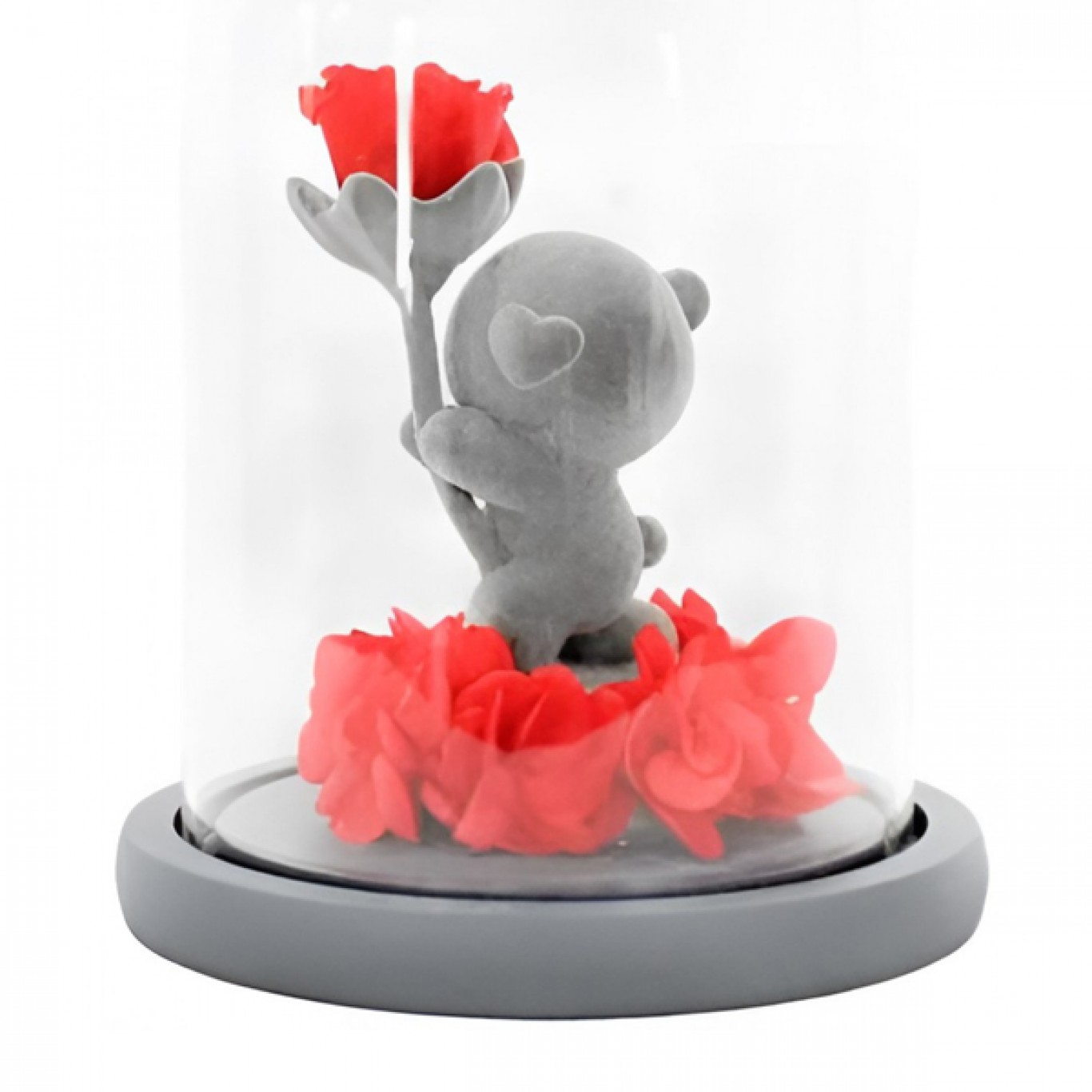 Ρομαντικό Δώρο Γυάλινος Θόλος με Αρκουδάκι και Τριαντάφυλλο Ρομαντικό Δώρο Γυάλινος Θόλος με Αρκουδάκι και Τριαντάφυλλο