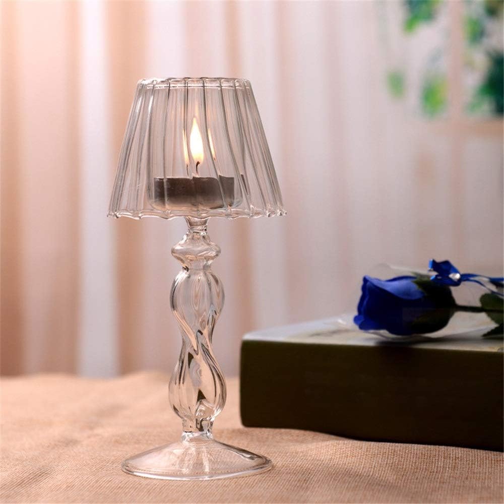 Ρομαντικό Γυάλινο Κηροπήγιο Πορτατίφ 18x5cm Ρομαντικό Γυάλινο Κηροπήγιο Πορτατίφ 18x5cm