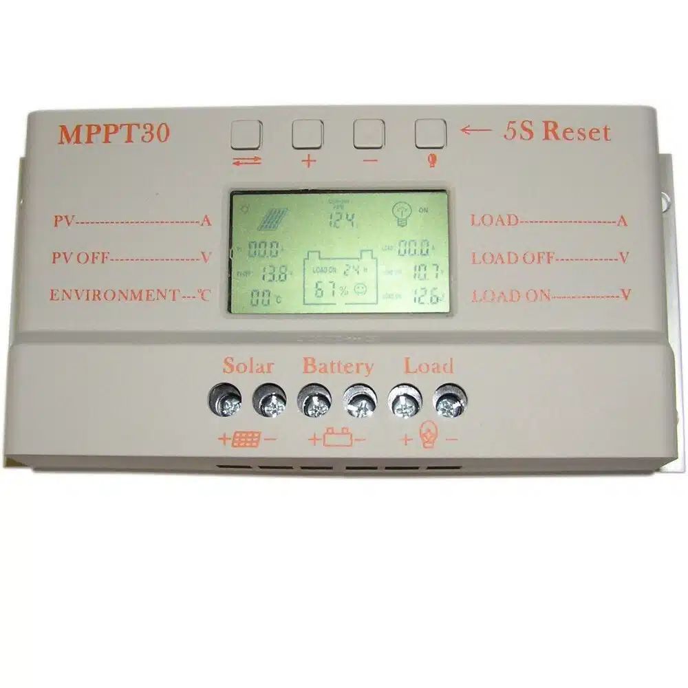 Ρυθμιστής Φόρτισης Φωτοβολταϊκών Πάνελ PWM - MPPT LCD T30 30Ah 12V,24V Ρυθμιστής Φόρτισης Φωτοβολταϊκών Πάνελ PWM - MPPT LCD T30 30Ah 12V,24V