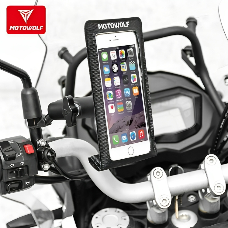 Ρυθμιζόμενη Αδιάβροχη Βάση Στήριξης Κινητού Μηχανής Motowolf Ρυθμιζόμενη Αδιάβροχη Βάση Στήριξης Κινητού Μηχανής Motowolf