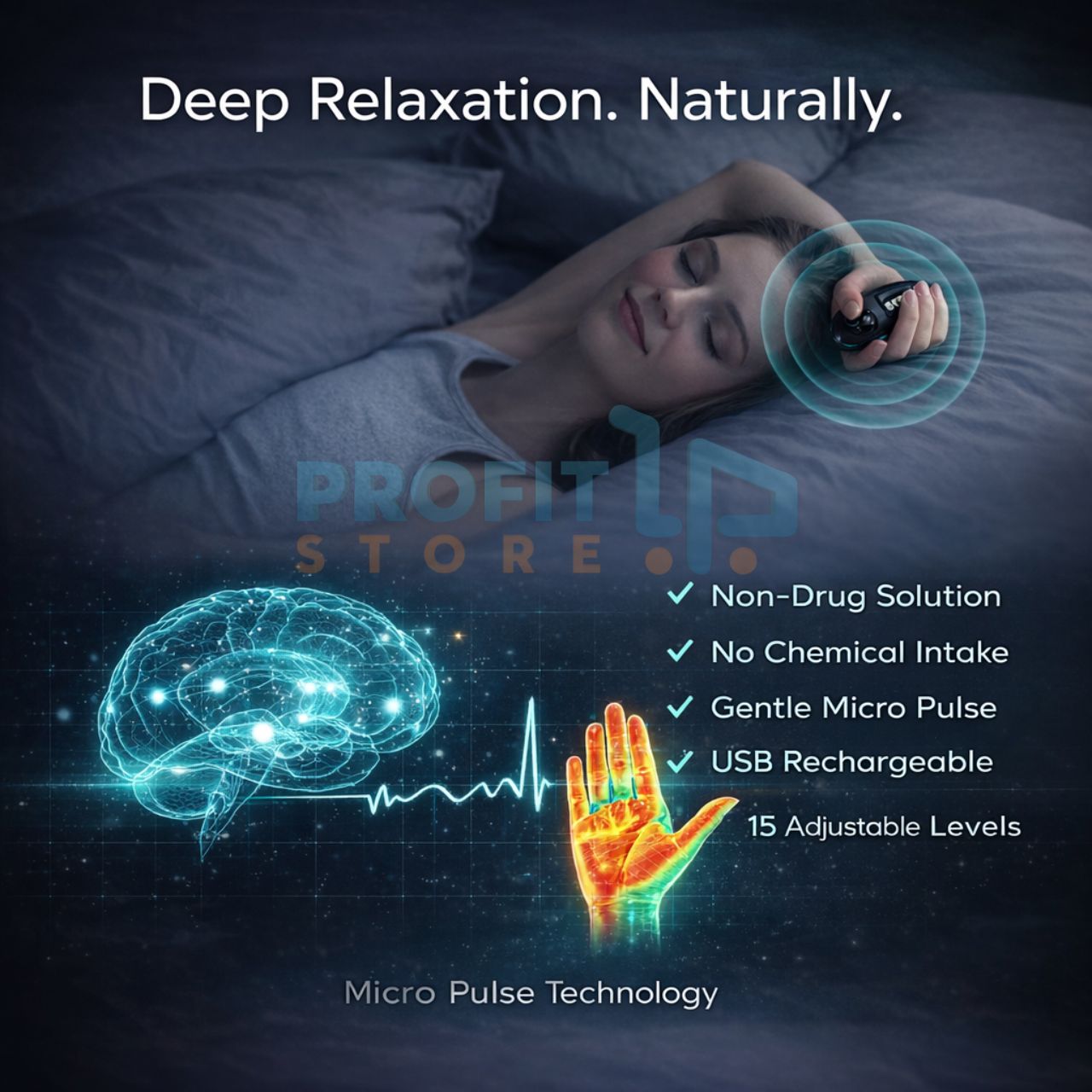 Επαναφορτιζόμενη Mini Συσκευή με Τεχνολογία Μικρορεύματος για Βελτίωση του Ύπνου και Άμεση Χαλάρωση Επαναφορτιζόμενη Mini Συσκευή με Τεχνολογία Μικρορεύματος για Βελτίωση του Ύπνου και Άμεση Χαλάρωση