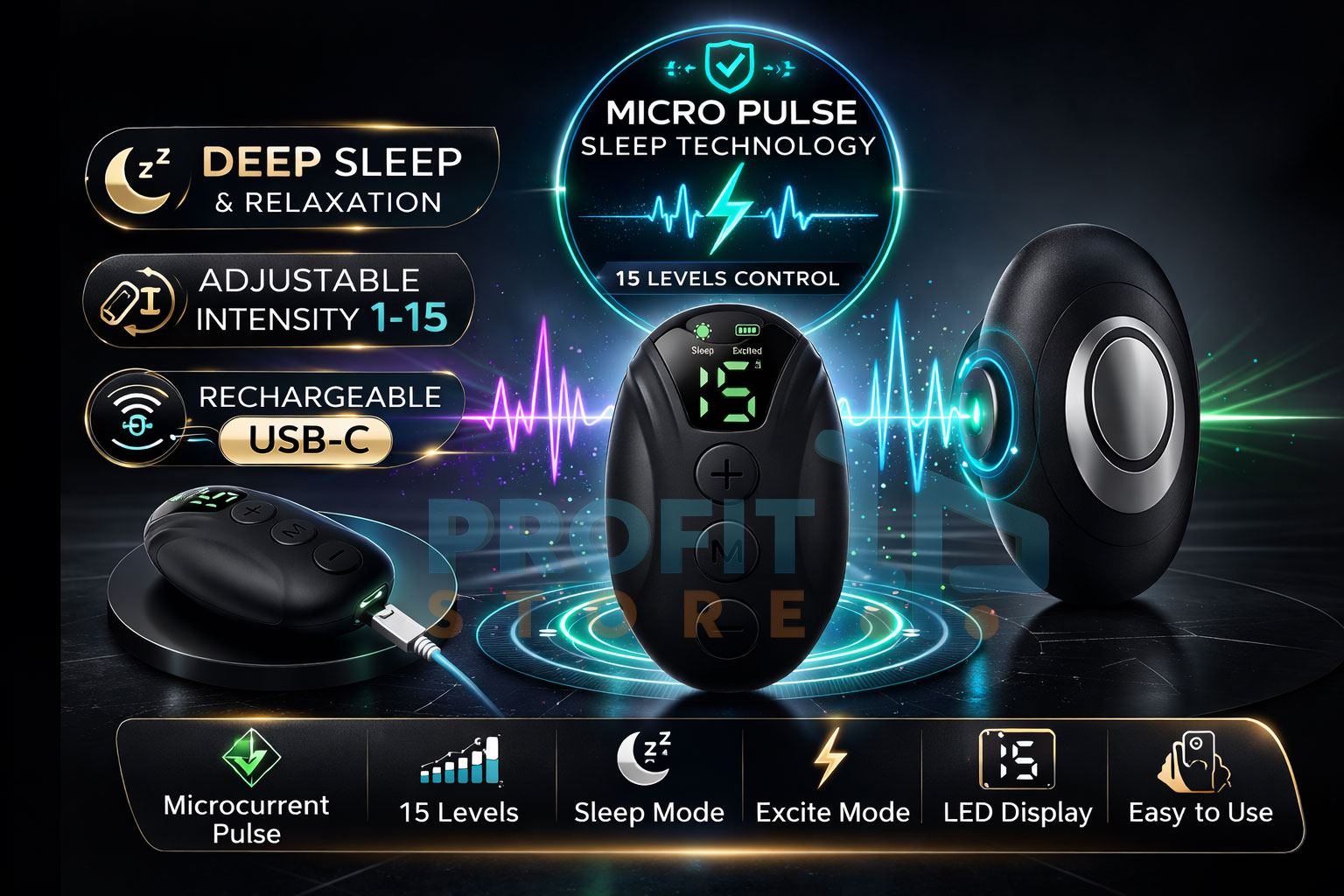 Επαναφορτιζόμενη Mini Συσκευή με Τεχνολογία Μικρορεύματος για Βελτίωση του Ύπνου και Άμεση Χαλάρωση Επαναφορτιζόμενη Mini Συσκευή με Τεχνολογία Μικρορεύματος για Βελτίωση του Ύπνου και Άμεση Χαλάρωση