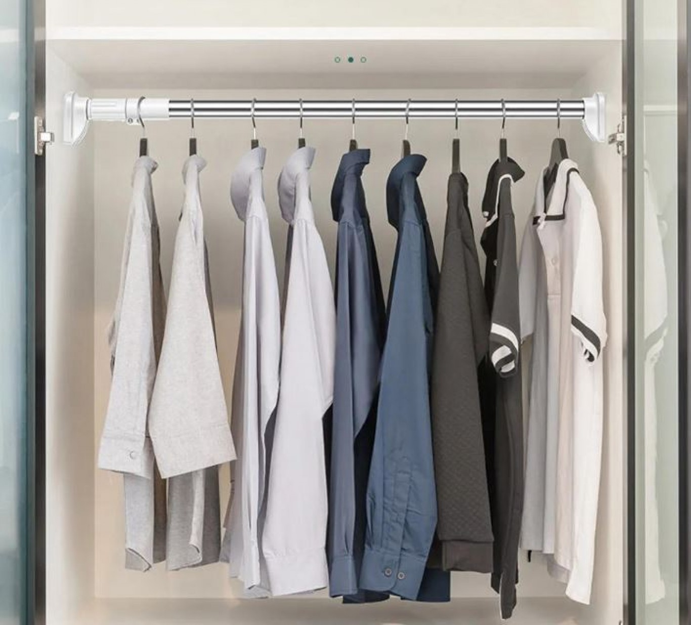 Ρυθμιζόμενη Τηλεσκοπική Ράβδος από Ανοξείδωτο Χάλυβα 70-120εκ για Κρέμασμα Ρούχων και Κουρτινών Ρυθμιζόμενη Τηλεσκοπική Ράβδος από Ανοξείδωτο Χάλυβα 70-120εκ για Κρέμασμα Ρούχων και Κουρτινών