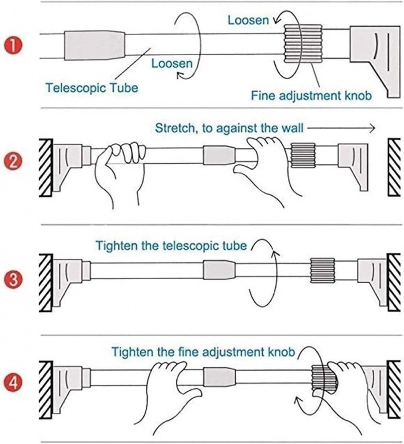 Ρυθμιζόμενη Τηλεσκοπική Ράβδος από Ανοξείδωτο Χάλυβα 70-120εκ για Κρέμασμα Ρούχων και Κουρτινών Ρυθμιζόμενη Τηλεσκοπική Ράβδος από Ανοξείδωτο Χάλυβα 70-120εκ για Κρέμασμα Ρούχων και Κουρτινών