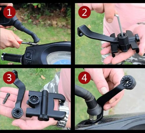 Ρυθμιζόμενη Βάση Στήριξης Κινητού Τηλεφώνου Universal για Καθρέφτη Μοτοσυκλέτας C2 Μαύρη Ρυθμιζόμενη Βάση Στήριξης Κινητού Τηλεφώνου Universal για Καθρέφτη Μοτοσυκλέτας C2 Μαύρη