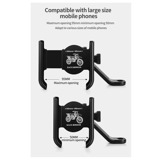 Ρυθμιζόμενη Βάση Στήριξης Κινητού Τηλεφώνου Universal για Μοτοσυκλέτα Μαύρη Ρυθμιζόμενη Βάση Στήριξης Κινητού Τηλεφώνου Universal για Μοτοσυκλέτα Μαύρη