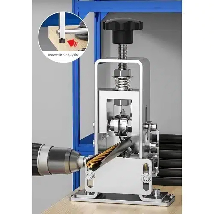 Ρυθμιζόμενο Χειροκίνητο Μηχάνημα Απογύμνωσης Καλωδίων 1-25mm με Μανιβέλα Ρυθμιζόμενο Χειροκίνητο Μηχάνημα Απογύμνωσης Καλωδίων 1-25mm με Μανιβέλα