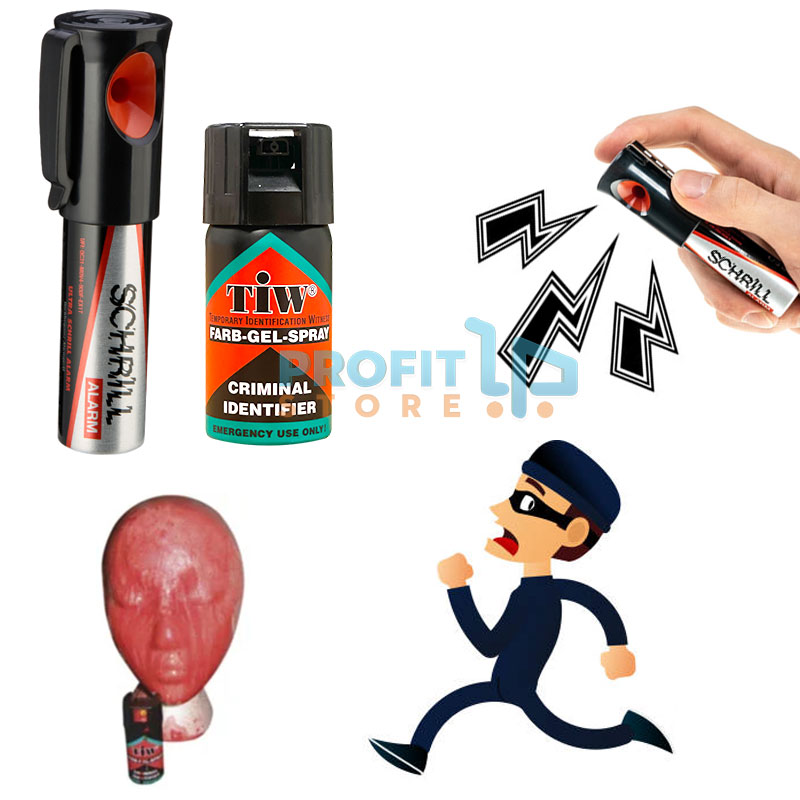 Safe Set Αυτοάμυνας με Εκκωφαντικό Ηχητικό Αποτρεπτικό 110db & Νόμιμο Σπρέυ Βαφής 7 ημερών Farbgel Safe Set Αυτοάμυνας με Εκκωφαντικό Ηχητικό Αποτρεπτικό 110db & Νόμιμο Σπρέυ Βαφής 7 ημερών Farbgel