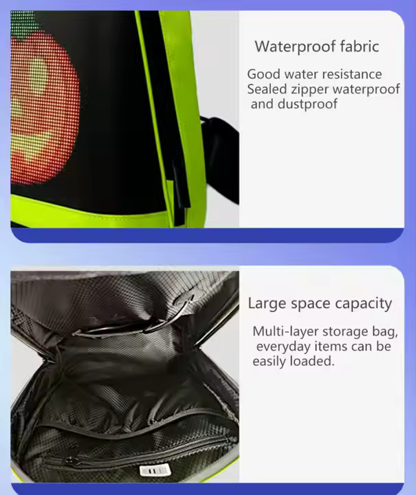 Σακίδιο LED Aδιάβροχο – Smart LED Backpack Σακίδιο LED Aδιάβροχο – Smart LED Backpack