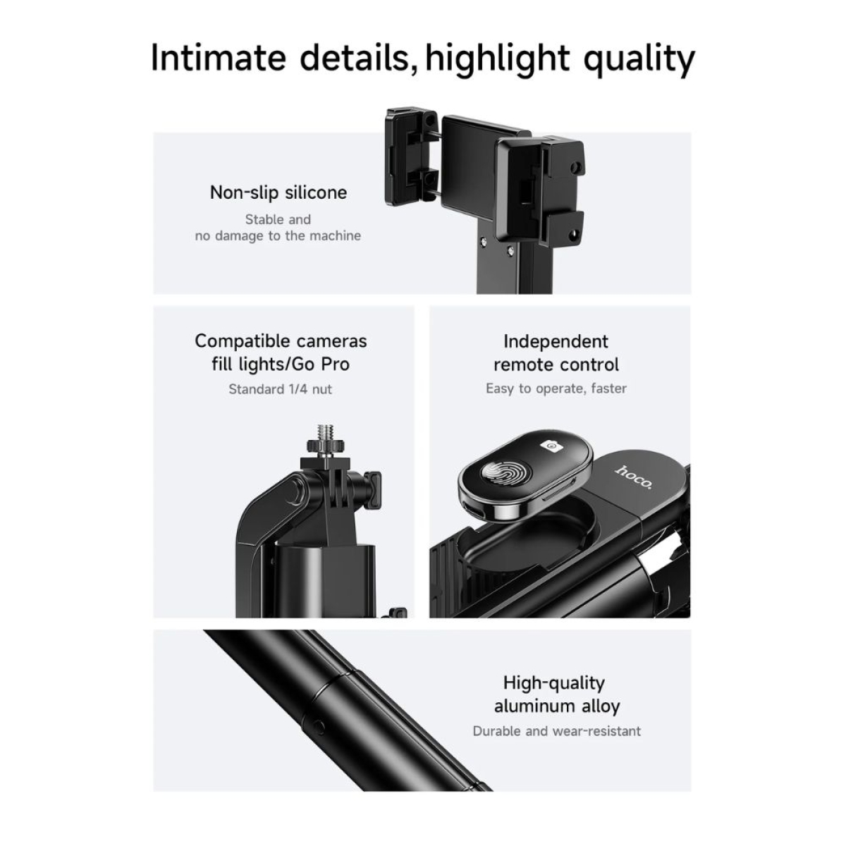 Selfie Stick και Τρίποδο Κινητού 2-σε-1 με Bluetooth Τηλεχειριστήριο Μαύρο HOCO K32 Selfie Stick και Τρίποδο Κινητού 2-σε-1 με Bluetooth Τηλεχειριστήριο Μαύρο HOCO K32