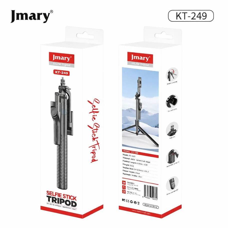 Selfie Stick με Τρίποδο και Bluetooth 160cm Jmary 3 σε 1 Tripod για TikTok και Vlogging Selfie Stick με Τρίποδο και Bluetooth 160cm Jmary 3 σε 1 Tripod για TikTok και Vlogging